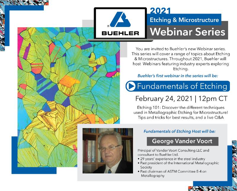 2021 Etching & Microstructure Webinar Series By Buehler